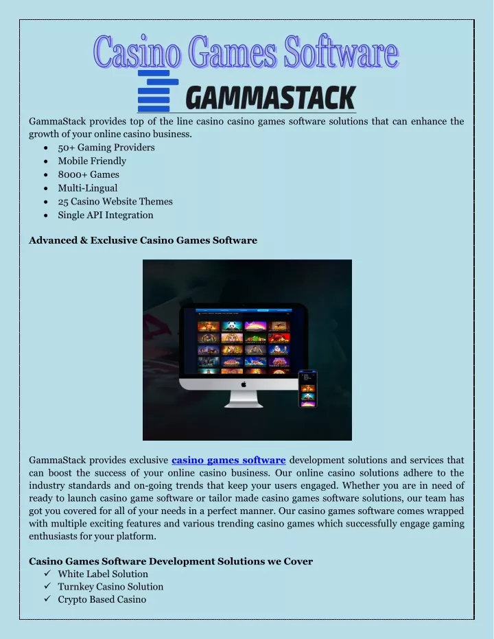gammastack provides top of the line casino casino