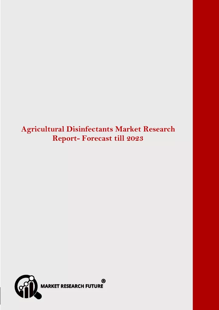 agricultural disinfectants market is anticipated