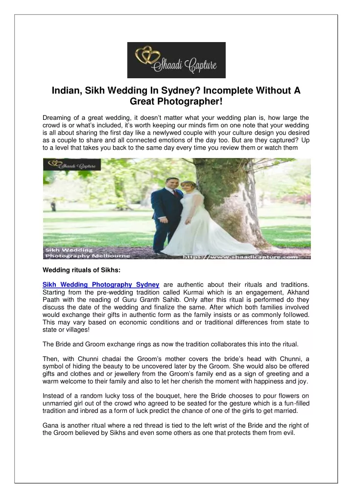 indian sikh wedding in sydney incomplete without