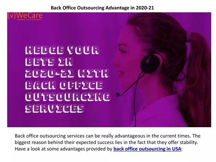 back office outsourcing advantage in 2020 21