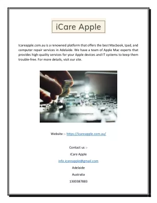 Computer Repair Technician | Icareapple.com.au