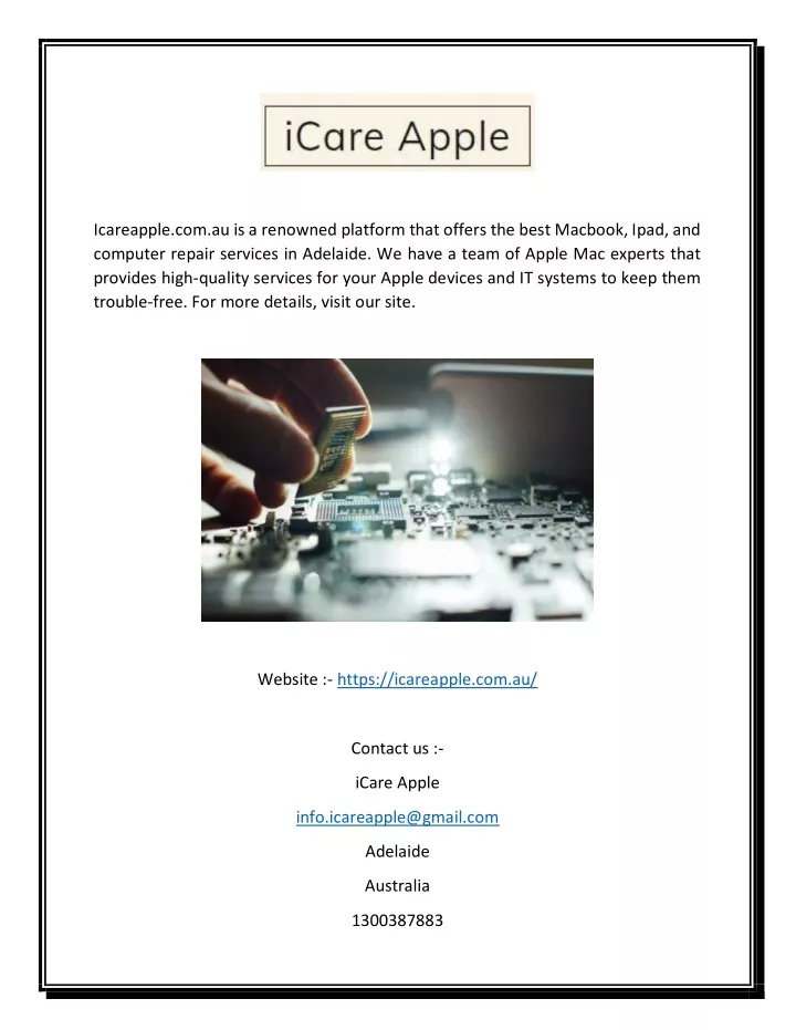 icareapple com au is a renowned platform that