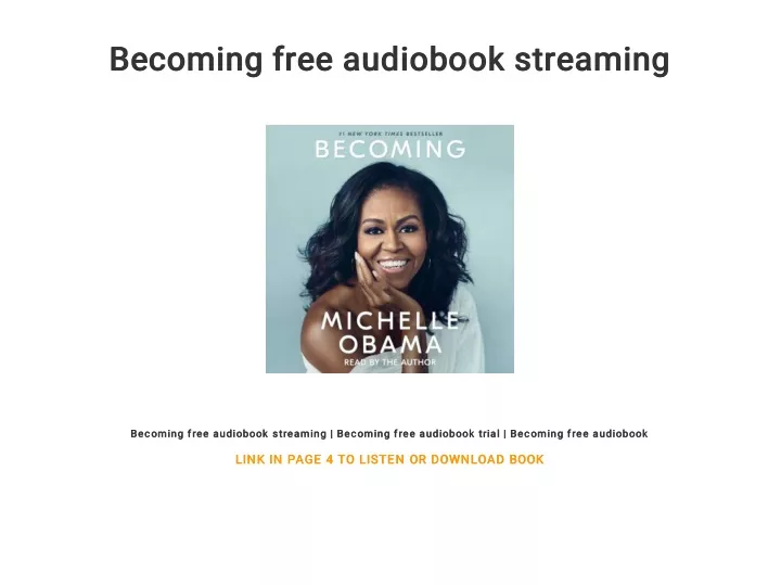 becoming free audiobook streaming becoming free