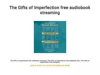 The Gifts of Imperfection free audiobook streaming