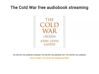 The Cold War free audiobook streaming
