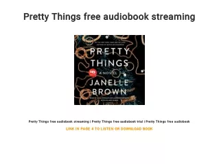 Pretty Things free audiobook streaming