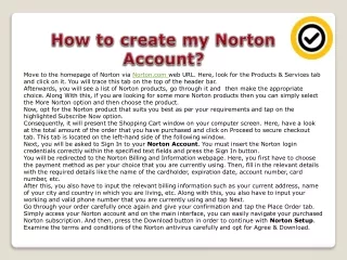 move to the homepage of norton via norton