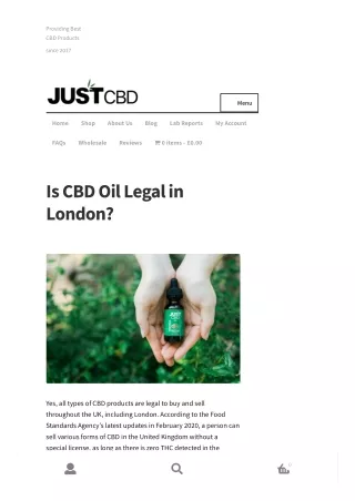 Is CBD Oil Legal in London?