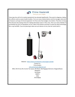 these days the call for for medical equipments