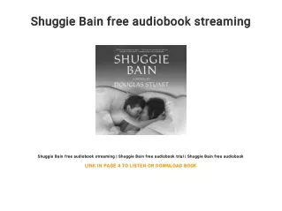 Shuggie Bain free audiobook streaming