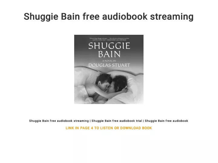 shuggie bain free audiobook streaming shuggie