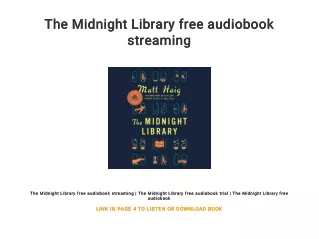 The Midnight Library free audiobook streaming