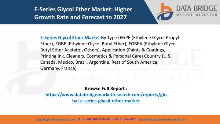 e series glycol ether market higher growth rate