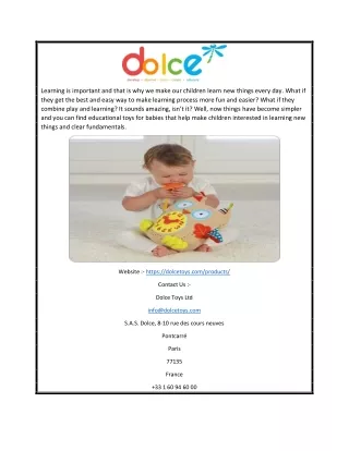 Soft Baby Toys | Dolcetoys.com