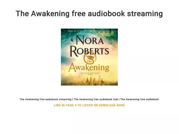 the awakening free audiobook streaming