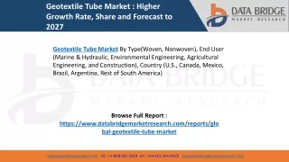 geotextile tube market higher growth rate share