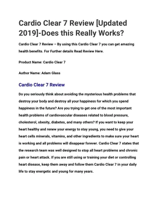 cardio clear 7 review updated 2019 does this