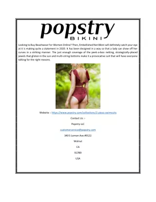 Buy Two-Piece Swimwear For Women | Popstry Bikini Swimwear