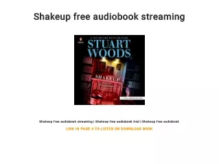 Shakeup free audiobook streaming