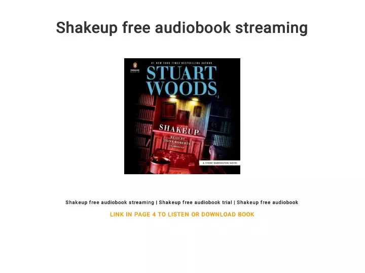 shakeup free audiobook streaming shakeup free
