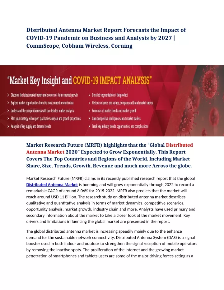 distributed antenna market report forecasts