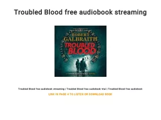 Troubled Blood free audiobook streaming
