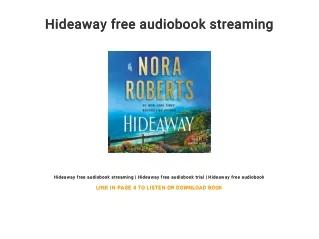 Hideaway free audiobook streaming
