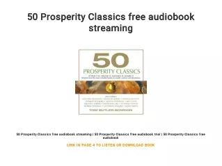 50 Prosperity Classics free audiobook streaming