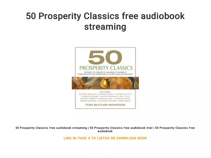 50 prosperity classics free audiobook