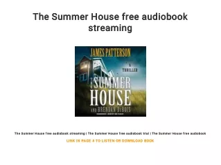 The Summer House free audiobook streaming