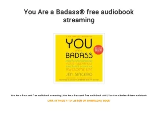 You Are a BadassÂ® free audiobook streaming