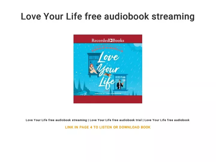 love your life free audiobook streaming love your