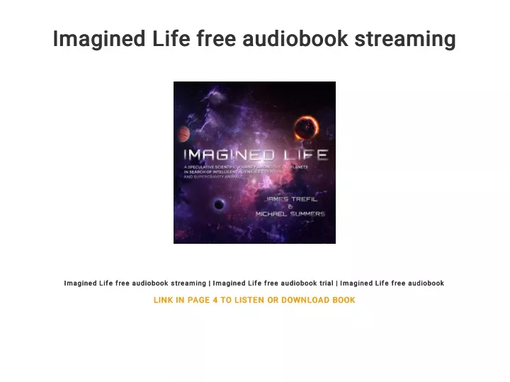 imagined life free audiobook streaming imagined
