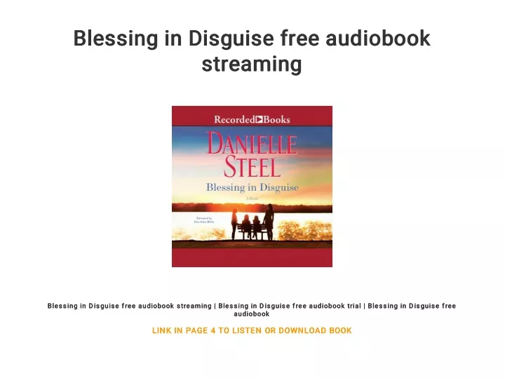 blessing in disguise free audiobook blessing