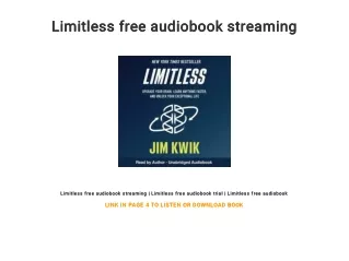Limitless free audiobook streaming