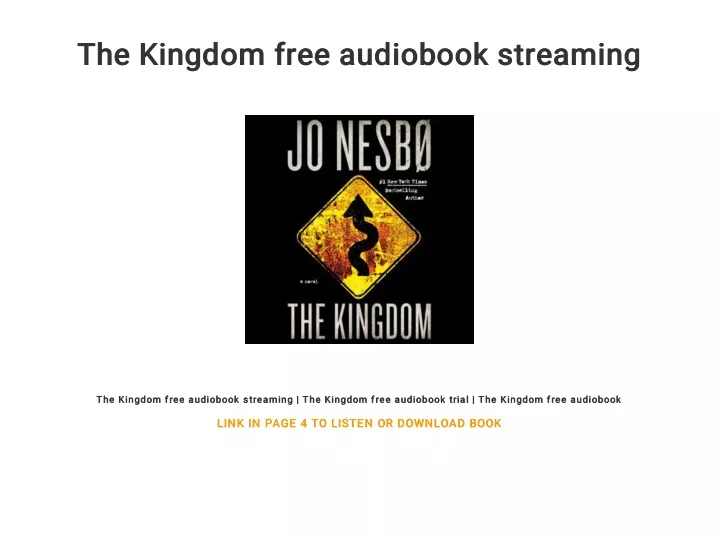 the kingdom free audiobook streaming the kingdom