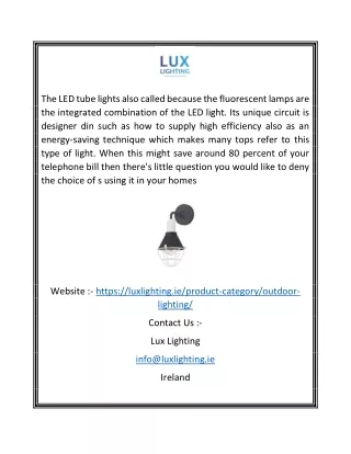 LED Outdoor Lights | Luxlighting.ie