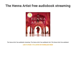 The Henna Artist free audiobook streaming