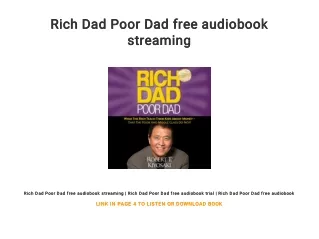 Rich Dad Poor Dad free audiobook streaming