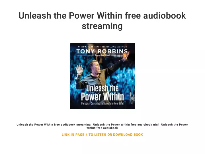 unleash the power within free audiobook unleash