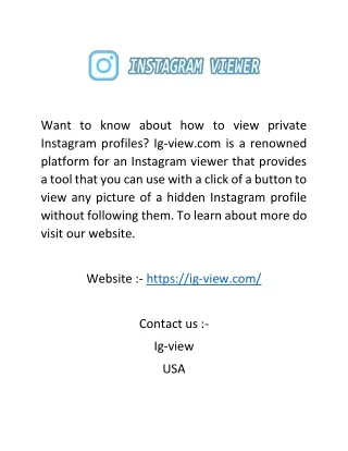 Instagram Viewer | Ig-view.com