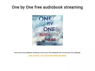 One by One free audiobook streaming