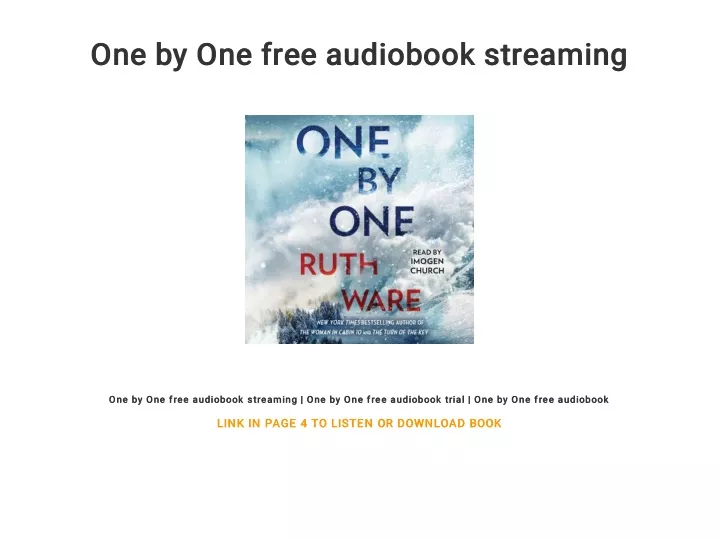 one by one free audiobook streaming