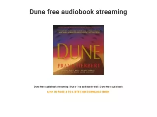 Dune free audiobook streaming