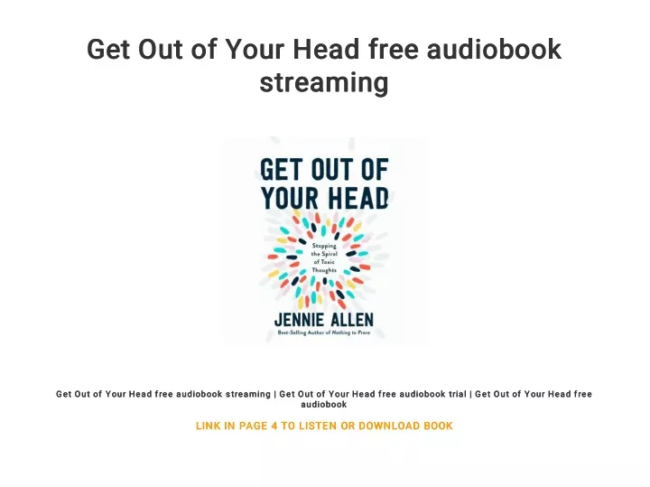get out of your head free audiobook