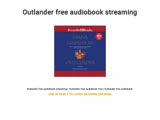 Outlander free audiobook streaming