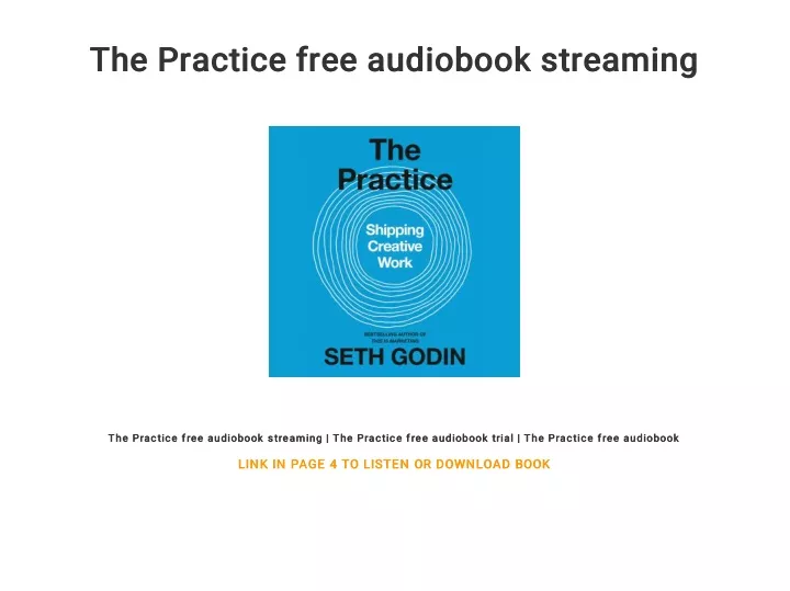 the practice free audiobook streaming