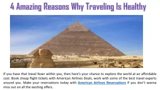 4 Amazing Reasons Why Traveling Is Healthy