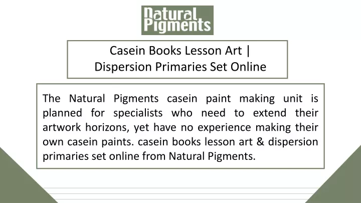 casein books lesson art dispersion primaries