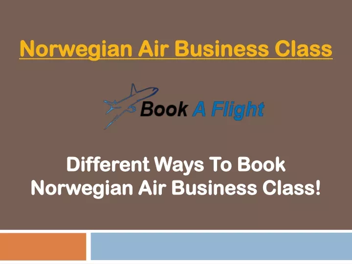 norwegian air business class